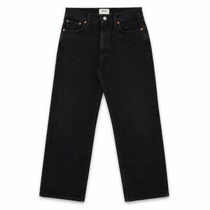 Agolde Harper Straight Leg Jeans Womens Size 24 Black Hush Mid Rise Relaxed